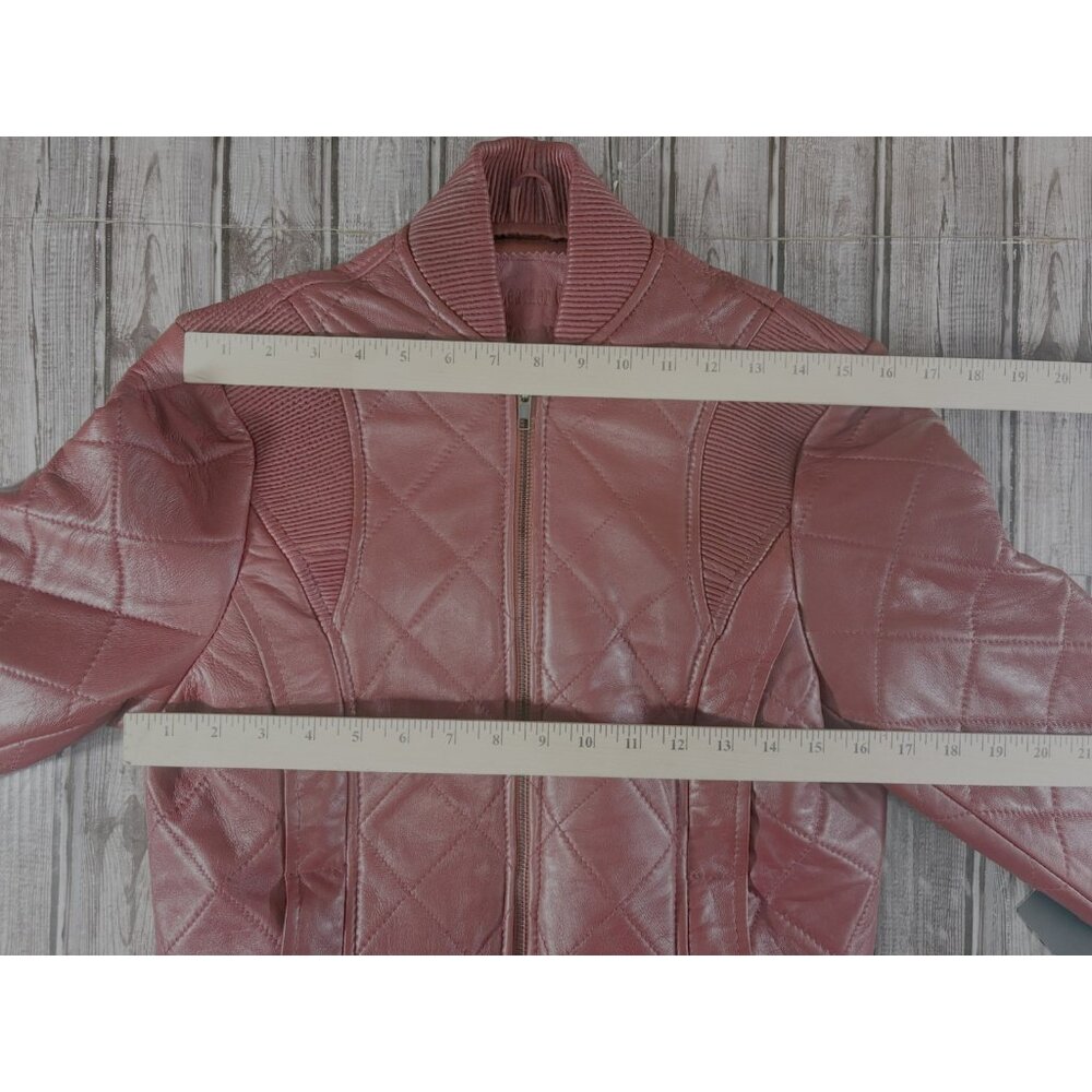 The Leather Company Leather Quilted Jacket Size L color Red NWT vintage Y2K - Picture 8 of 9